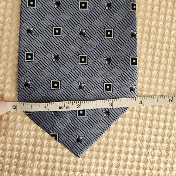 Thomas Blue Tie with Flies - Formal Wear with a Twist - Picture 11 of 11